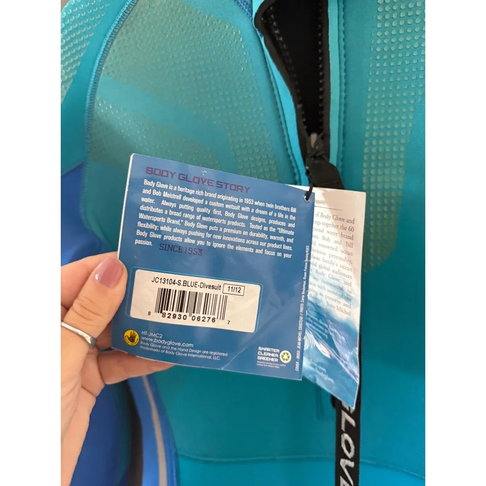 Body‎ Glove Cousteau Mens Wetsuit Blue Teal Full Body Size 11/12